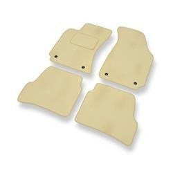 Tapis de sol velours pour Volkswagen Passat B5 (1996-2005) - Premium tapis de voiture - beige - DGS Autodywan