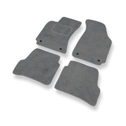 Tapis de sol velours pour Volkswagen Passat B5 (1996-2005) - Premium tapis de voiture - gris - DGS Autodywan