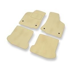 Tapis de sol velours pour Volkswagen Polo III (1994-2001) - Premium tapis de voiture - beige - DGS Autodywan