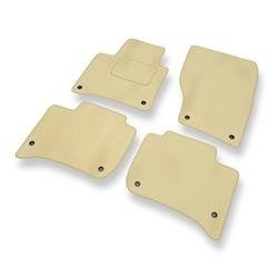 Tapis de sol velours pour Volkswagen Touareg II (2010-2018) - Premium tapis de voiture - beige - DGS Autodywan