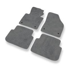 Tapis de sol velours pour Volkswagen Touran I, II (2003-2015) - Premium tapis de voiture - gris - DGS Autodywan