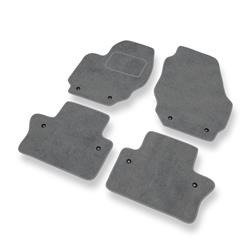 Tapis de sol velours pour Volvo S60 II (2010-2018) - Premium tapis de voiture - gris - DGS Autodywan