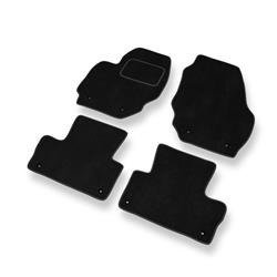 Tapis de sol velours pour Volvo XC60 I (2008-2017) - Premium tapis de voiture - noir - DGS Autodywan