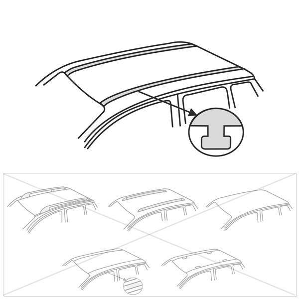 Barres de toit en aluminium pour Volkswagen California T5 Van (2010-2015) -  Porte-Bagages de Voiture - Amos - D-T - Aero - profil T barres aluminium  Dromader&Aero