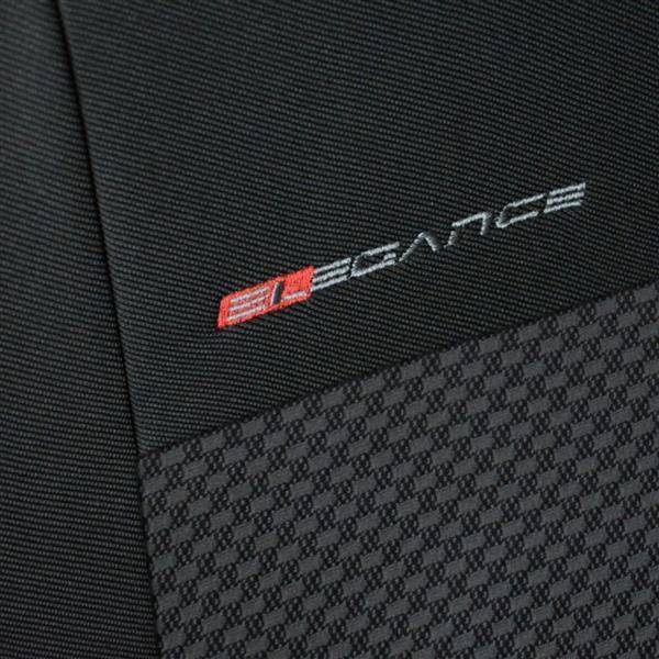 Ensemble: tapis de voiture en caoutchouc + housses de siège confectionnées  sur mesure pour Audi A4 B6 Avant, Berline (2000-2004) - Elegance - P-1