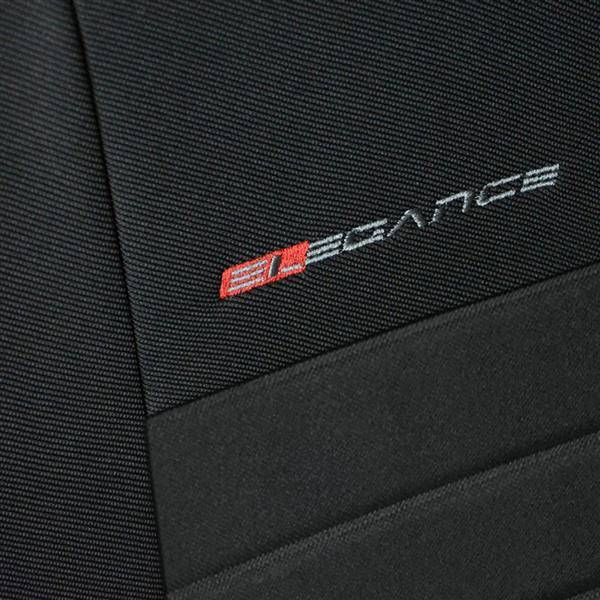 Ensemble: tapis de voiture en caoutchouc + housses de siège confectionnées  sur mesure pour Seat Alhambra Van (1996-2010) - Elegance - P-4 - 7 sièges