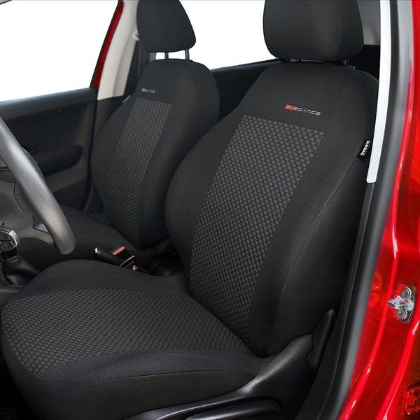 Housses de siège auto sur mesure Peugeot 206 Tuning noir et blanc