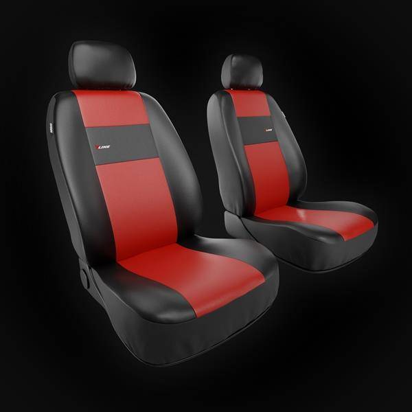 Housses de siège de voiture en cuir rouge noir pour Audi A4 B8 B6