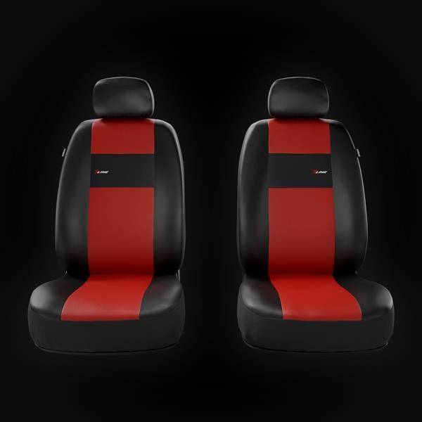 Housses de siège universelles pour Dacia Lodgy (2012-2019) - housse siege  voiture universelles - couverture siege conducteur - rouge - Auto-Dekor -  X-Line 1+1 Rouge