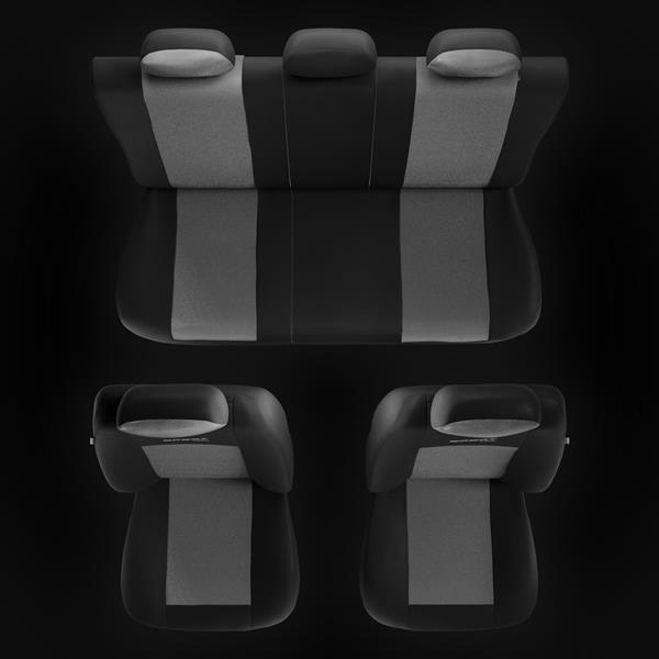 Ensemble: tapis de voiture en caoutchouc + housses de siège confectionnées  sur mesure pour Ford Focus III Hayon, Break, Berline (2011-2018) - Elegance  - P-2 - Housse d'accoudoir arrière