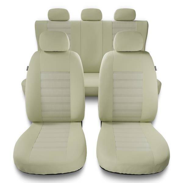 Housses de siège adaptées pour Volkswagen Golf V, VI, VII (2003-2019) - housse  siege voiture universelles - couverture siege - UNE-4 Motif 4 (gris)
