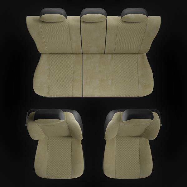 Housses de siège universelles pour Peugeot 107 (2004-2013) - housse siege  voiture universelles - couverture siege - beige - Auto-Dekor - Comfort Plus