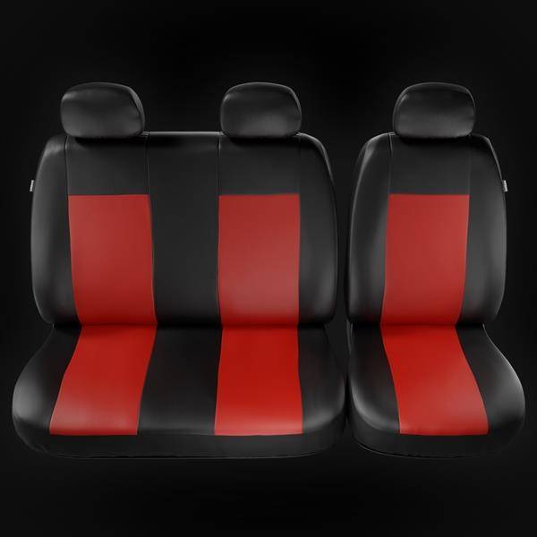Housses de siège universelles pour Renault Master I, II, III, IV  (1981-2019) - housse siege voiture universelles - couverture siege - rouge  - Auto-Dekor - Comfort 2+1 Rouge