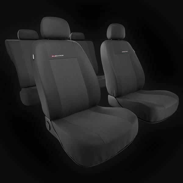 Housses de siège adaptées pour Volkswagen Golf Plus, Sportsvan (2004-2019)  - housse siege voiture universelles - couverture siege - UNE-4 Motif 4  (gris)