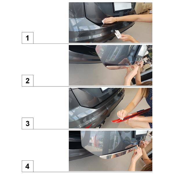 Protection de seuil de coffre en acier pour Hyundai ix20 Monospace (5  portes) - (2010-2020) - Croni - argent (brillant) Argent (brillant)