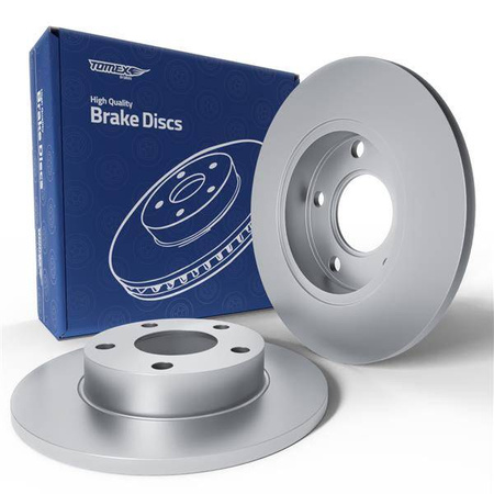 2x Les disques de frein pour Audi A4 B6 Avant, Cabriolet, Berline (2000-2005) - pleine - 245mm - Tomex - TX 71-71 (essieu arrière)