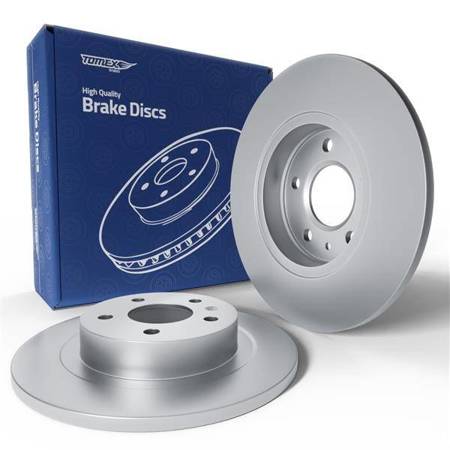 2x Les disques de frein pour Chevrolet Cruze I Hayon, Break, Berline (2009-2015) - pleine - 268mm - Tomex - TX 72-65 (essieu arrière)