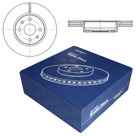 2x Les disques de frein pour Łada Xray Crossover (2016-2022) - ventilé - 258mm - Tomex - TX 72-52 (essieu avant)