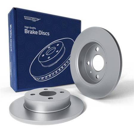 2x Les disques de frein pour Opel Astra G Hayon, Cabriolet, Break, Berline (1998-2009) - pleine - 240mm - Tomex - TX 70-23 (essieu arrière)