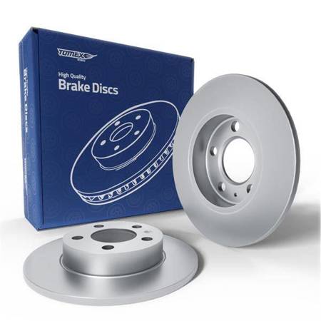 2x Les disques de frein pour Skoda Octavia II Break (2004-2013) - pleine - 239mm - Tomex - TX 73-06 (essieu arrière)