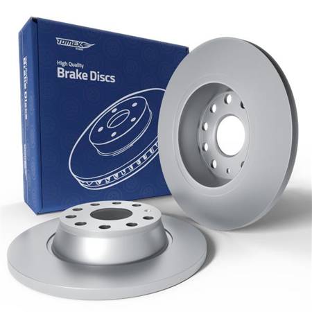 2x Les disques de frein pour Skoda Superb II Break, Liftback (2008-2015) - pleine - 272mm - Tomex - TX 72-45 (essieu arrière)