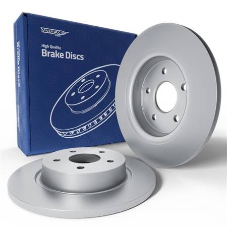 2x Les disques de frein pour Volvo C70 II Cabriolet (2006-2013) - pleine - 280mm - Tomex - TX 71-75 (essieu arrière)