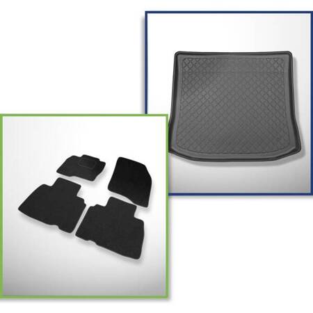 Ensemble: tapis feutre + tapis de coffre pour Ford Edge II (05.2016-2020) 5 porte - Guardliner