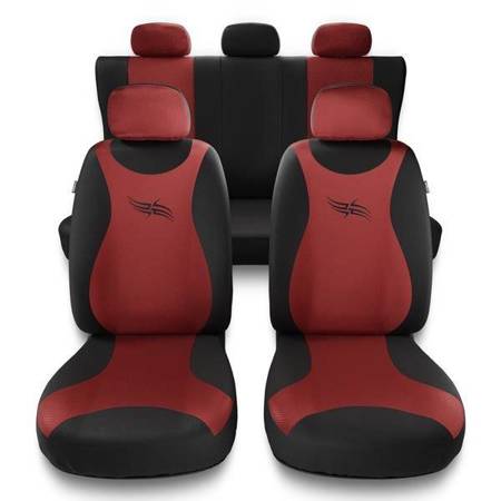 Housses de siège universelles pour Alfa Romeo Giulietta (2010-2020) - housse siege voiture universelles - couverture siege - rouge - Auto-Dekor - Turbo