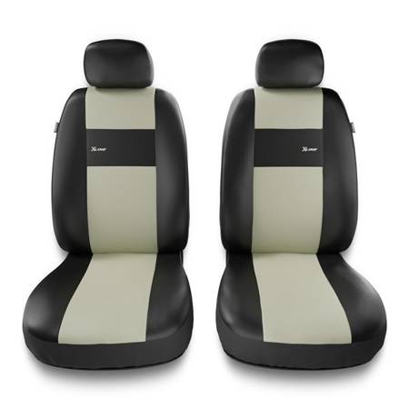 Housses de siège universelles pour Alfa Romeo Stelvio (2017-2019) - housse siege voiture universelles - couverture siege conducteur - beige - Auto-Dekor - X-Line 1+1