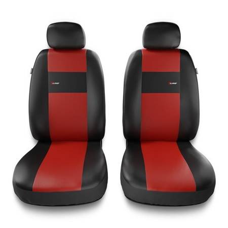 Housses de siège universelles pour Alfa Romeo Stelvio (2017-2019) - housse siege voiture universelles - couverture siege conducteur - rouge - Auto-Dekor - X-Line 1+1