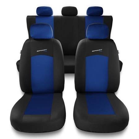 Housses de siège universelles pour Audi A4 B5, B6, B7, B8, B9 (1995-....) - housse siege voiture universelles - couverture siege - bleu - Auto-Dekor - Sport Line