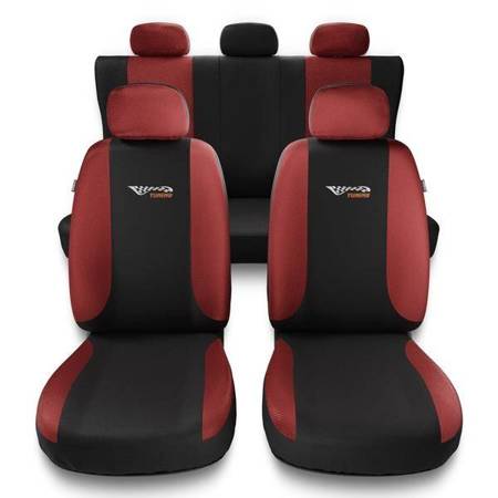 Housses de siège universelles pour Audi A8 D2, D3, D4, D5 (1994-2019) - housse siege voiture universelles - couverture siege - rouge - Auto-Dekor - Tuning