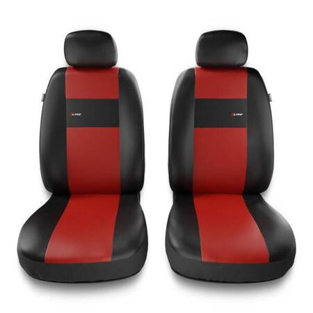 Housses de siège universelles pour Audi Q2 (2016-....) - housse siege voiture universelles - couverture siege conducteur - rouge - Auto-Dekor - X-Line 1+1