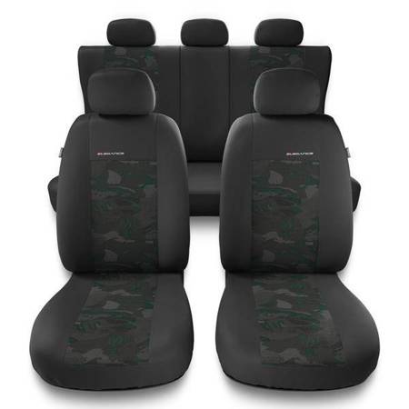 Housses de siège universelles pour BMW X3 E83, F25, G01 (2003-2019) - housse siege voiture universelles - couverture siege - vert - Auto-Dekor - Elegance