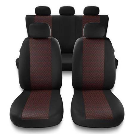 Housses de siège universelles pour BMW X6 E71, E72, F16 (2008-2019) - housse siege voiture universelles - couverture siege - rouge - Auto-Dekor - Profi