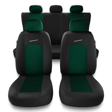 Housses de siège universelles pour BMW X6 E71, E72, F16 (2008-2019) - housse siege voiture universelles - couverture siege - vert - Auto-Dekor - Sport Line