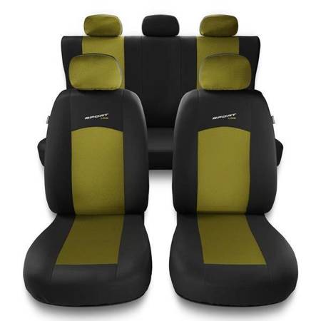 Housses de siège universelles pour Citroen Berlingo I, II, III (1996-2019) - housse siege voiture universelles - couverture siege - jaune - Auto-Dekor - Sport Line