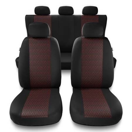 Housses de siège universelles pour Citroen C3 I, II, III (2002-2019) - housse siege voiture universelles - couverture siege - rouge - Auto-Dekor - Profi