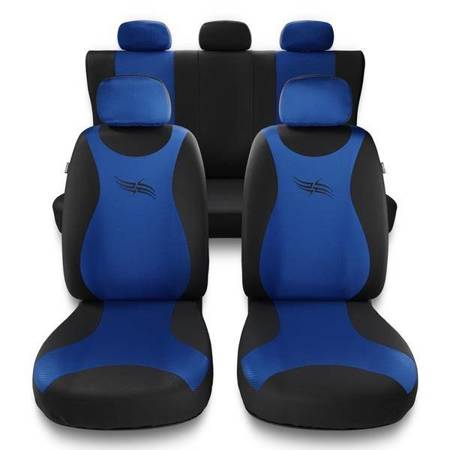 Housses de siège universelles pour Citroen C4 I, II (2004-2017) - housse siege voiture universelles - couverture siege - bleu - Auto-Dekor - Turbo