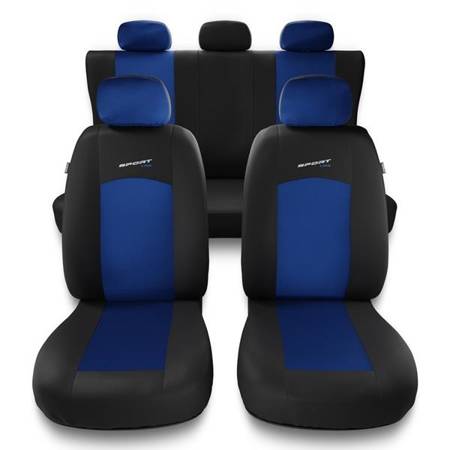 Housses de siège universelles pour Ford Fiesta MK5, MK6, MK7, MK8 (1999-2019) - housse siege voiture universelles - couverture siege - bleu - Auto-Dekor - Sport Line