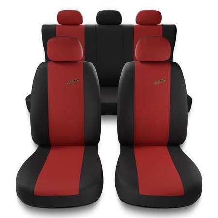 Housses de siège universelles pour Volkswagen Polo II, III, IV, V, VI (1981-2019) - housse siege voiture universelles - couverture siege - rouge - Auto-Dekor - XR