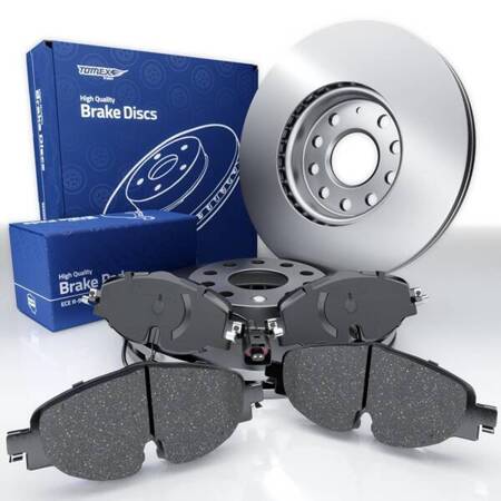 Plaquettes + disques de frein pour Audi Q2 GA SUV (2016-....) - Tomex - TX 16-97 + TX 71-31 (essieu avant)