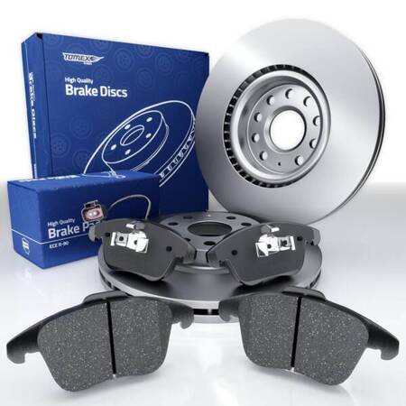 Plaquettes + disques de frein pour Audi Q3 I SUV (2011-2018) - Tomex - TX 15-82 + TX 71-12 (essieu avant)