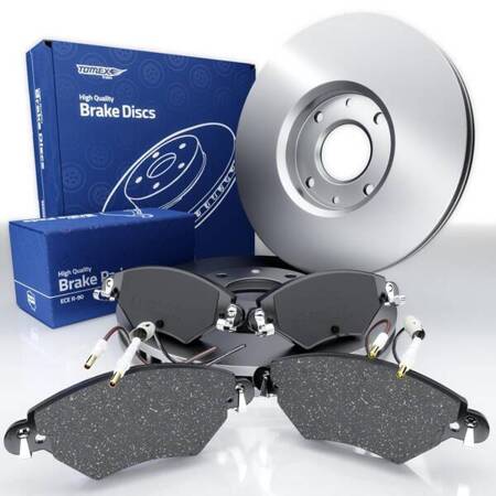 Plaquettes + disques de frein pour Citroen C5 I Break, Liftback (2001-2008) - Tomex - TX 13-31 + TX 70-24 (essieu avant)