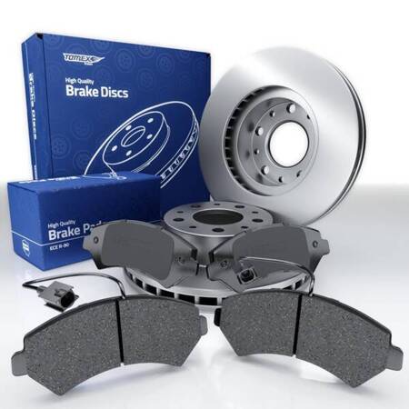 Plaquettes + disques de frein pour Citroen Jumper II Van (2006-....) - Tomex - TX 14-401 + TX 70-95 (essieu avant)