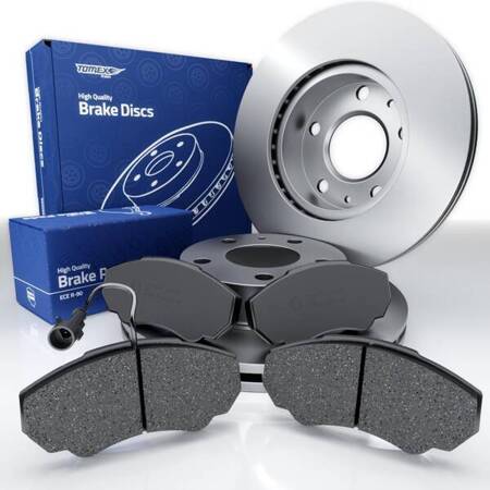 Plaquettes + disques de frein pour Fiat Ducato III Van (2006-....) - Tomex - TX 12-45 + TX 70-60 (essieu avant)