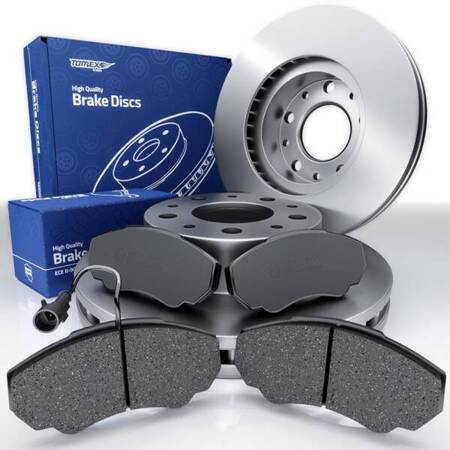 Plaquettes + disques de frein pour Fiat Ducato III Van (2006-....) - Tomex - TX 12-45 + TX 70-95 (essieu avant)