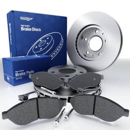 Plaquettes + disques de frein pour Fiat Ducato III Van (2006-....) - Tomex - TX 14-39 + TX 70-60 (essieu avant)