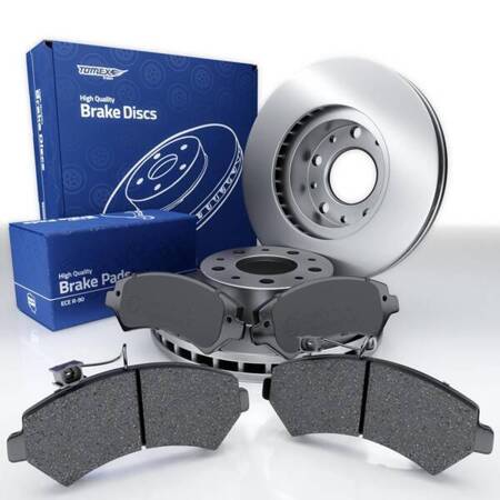 Plaquettes + disques de frein pour Fiat Ducato III Van (2006-....) - Tomex - TX 14-40 + TX 70-95 (essieu avant)