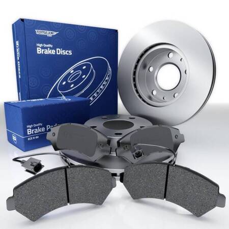 Plaquettes + disques de frein pour Fiat Ducato III Van (2006-....) - Tomex - TX 14-401 + TX 70-60 (essieu avant)